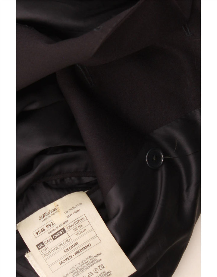 Marks & Spencer Ανδρικό Μπλέιζερ Διπλό Μπουφάν UK 42 Large Navy Blue