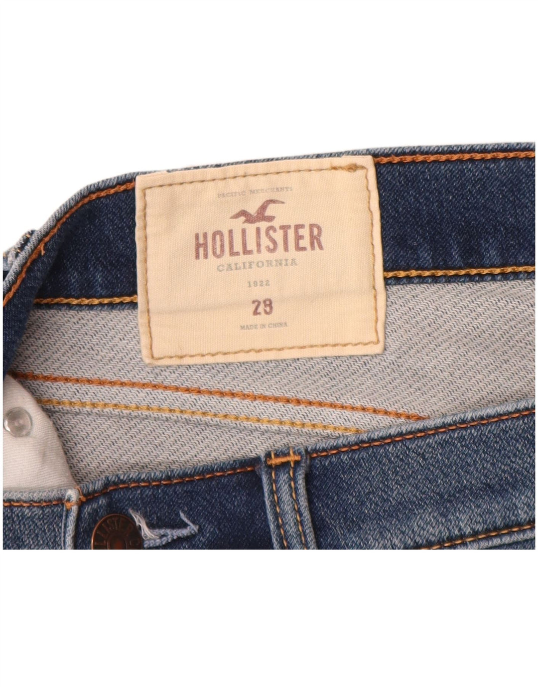 Ανδρικό τζιν σορτς HOLLISTER W28 Βαμβακερό μεσαίο μπλε