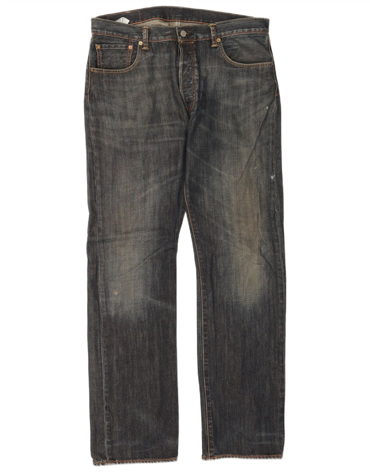 Levi's Mens 501 Straight Jeans W36 L34 Blue Cotton