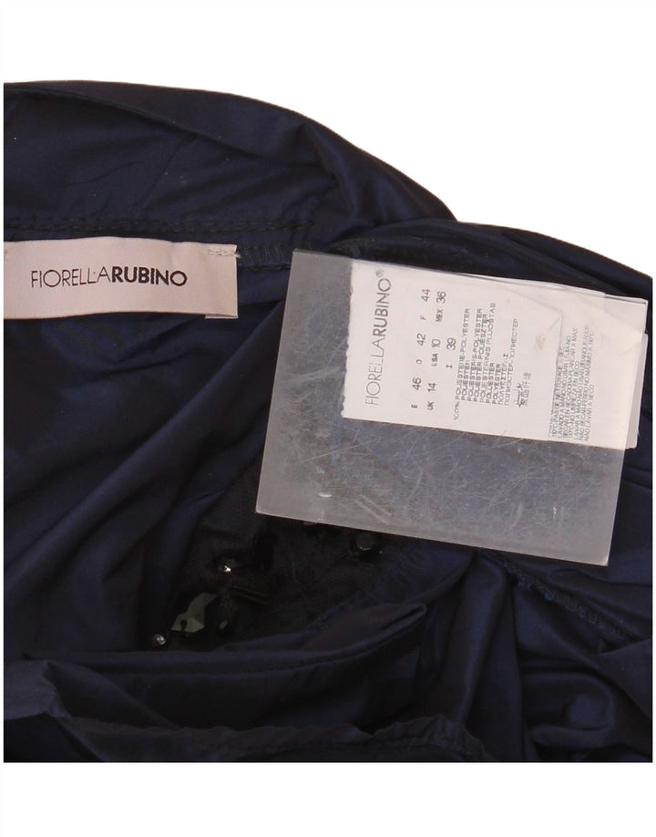 FIORELLA RUBINO Γυναικείο φόρεμα Shift UK 14 Large Navy Blue Polyester