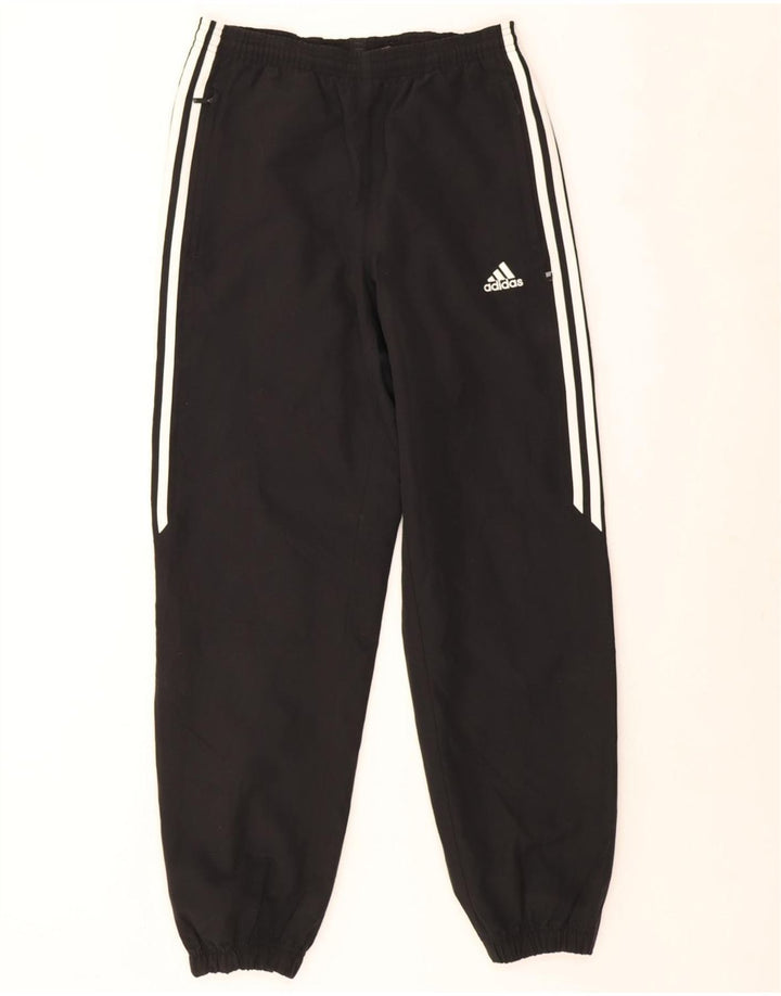 Adidas Boys Tracksuit Trousers Joggers 12-13 Years Black Polyester