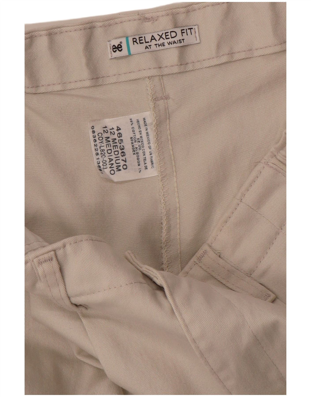 Lee Γυναικείο κωνικό casual παντελόνι US 12 Large W32 L32 Beige βαμβακερό