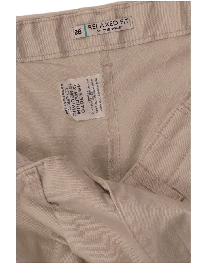 Lee Γυναικείο κωνικό casual παντελόνι US 12 Large W32 L32 Beige βαμβακερό