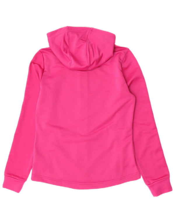 Adidas Girls Zip Hoodie πουλόβερ 14-15 ετών Ροζ Πολυεστέρας