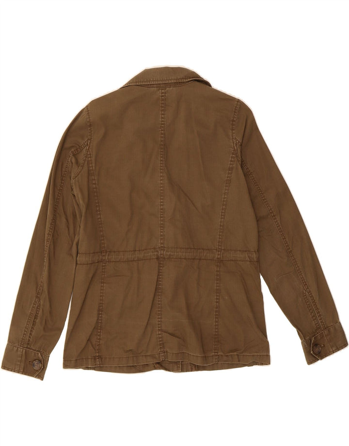 J. CREW Womens Military Jacket UK 10 Small Khaki Cotton Vintage J. Crew and Second-Hand J. Crew from Messina Hembry 