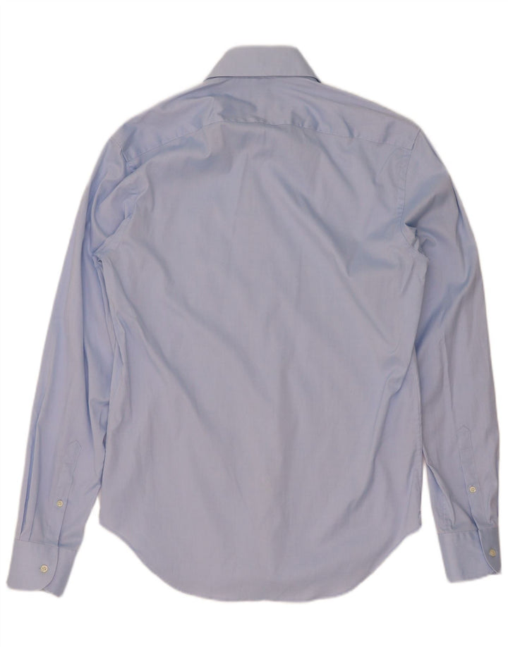 Boggi Mens Custom Fit Πουκάμισο Μέγεθος 39 Μεσαίο Μπλε Βαμβάκι