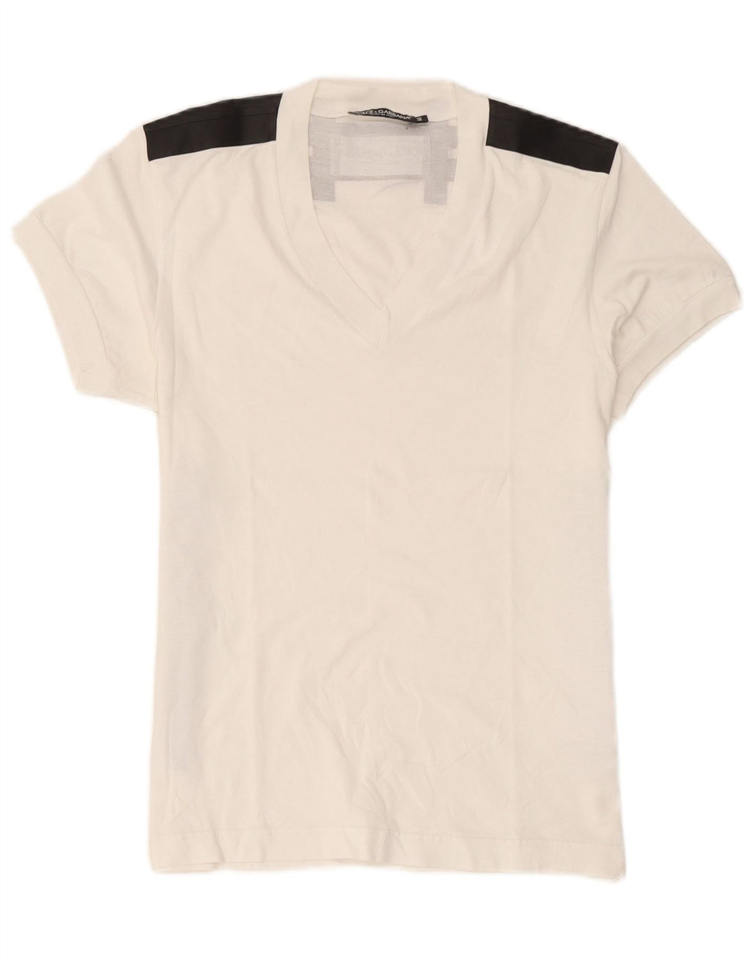 Γυναικείο γραφικό μπλουζάκι Dolce & Gabbana Top IT 44 Medium White Colourblock