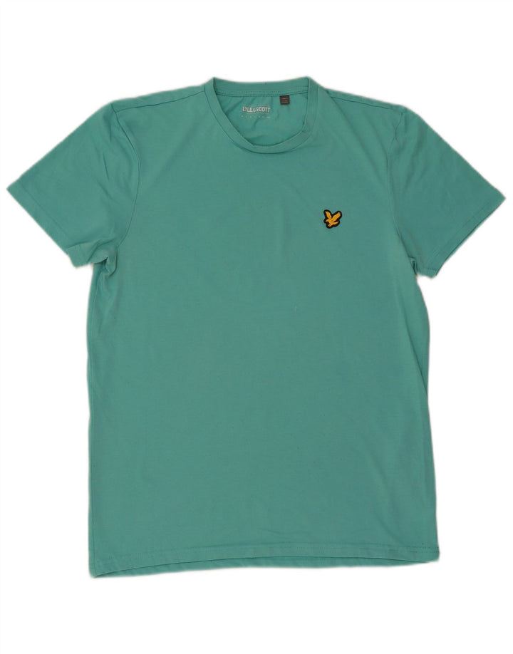 Ανδρικό T-Shirt LYLE & SCOTT Τοπ μεσαίο τιρκουάζ βαμβακερό