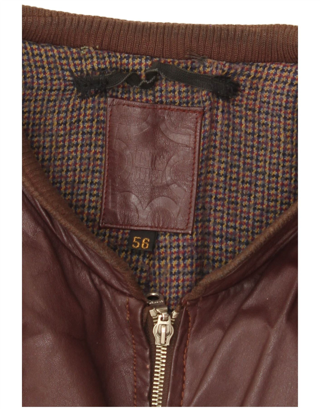 Ανδρικό Δερμάτινο Μπουφάν VINTAGE UK 38 Medium Burgundy