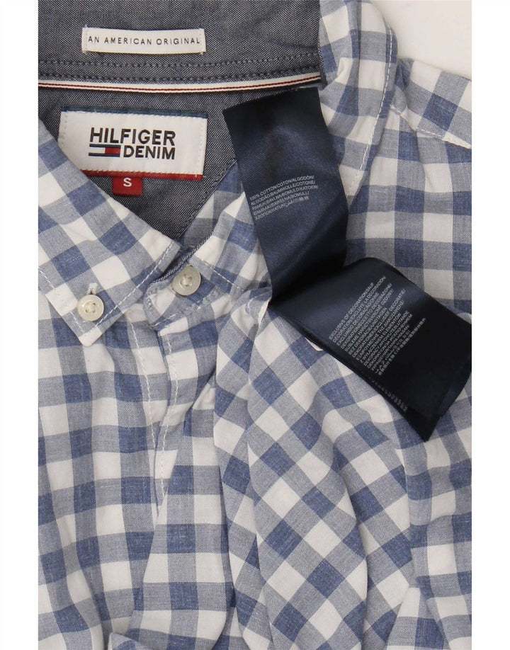 Ανδρικό πουκάμισο Tommy Hilfiger Small Blue Gingham Cotton