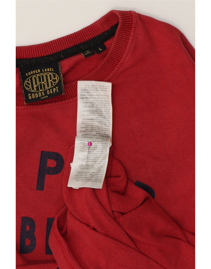 Ανδρικό γραφικό μπλουζάκι SUPERDRY Top μεγάλο κόκκινο βαμβακερό