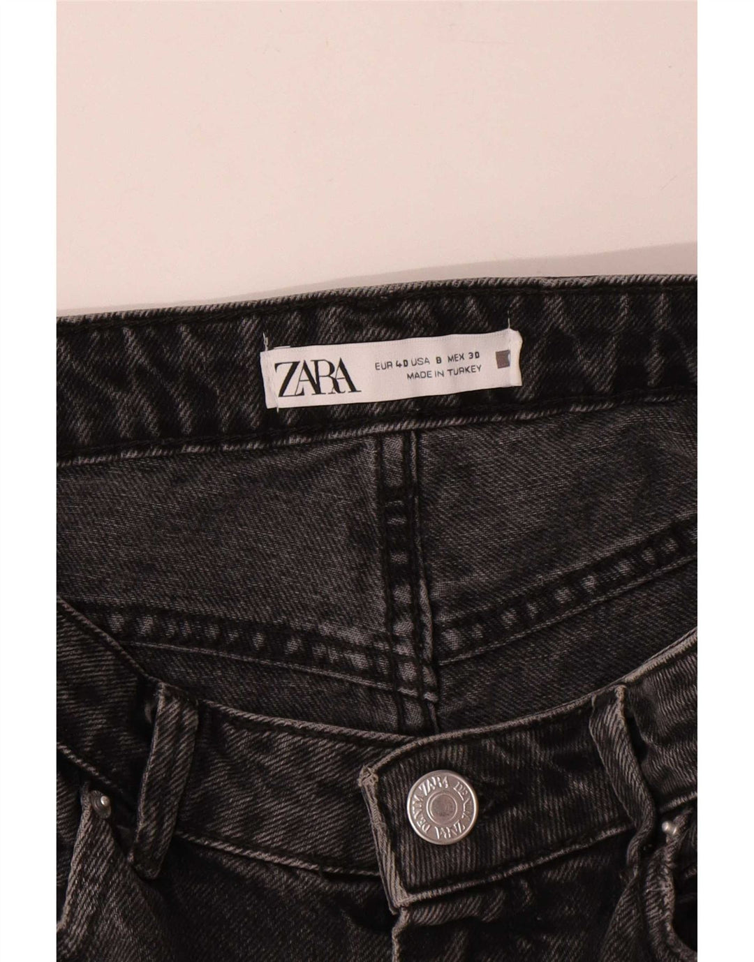 Zara Γυναικείο τζιν σορτς EU 40 Medium W30 Μαύρο
