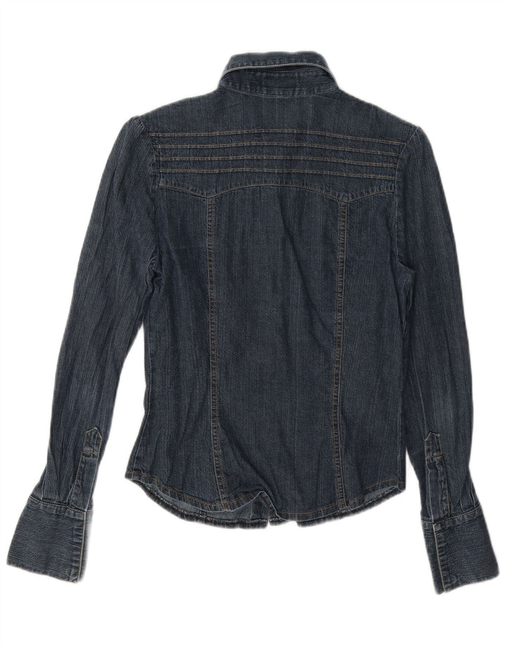 Γυναικείο τζιν πουκάμισο Oasis UK 8 Small Navy Blue από βαμβάκι