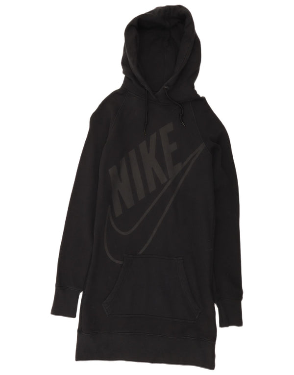 Γυναικείο φόρεμα με κουκούλα Nike UK 10 Small μαύρο βαμβακερό