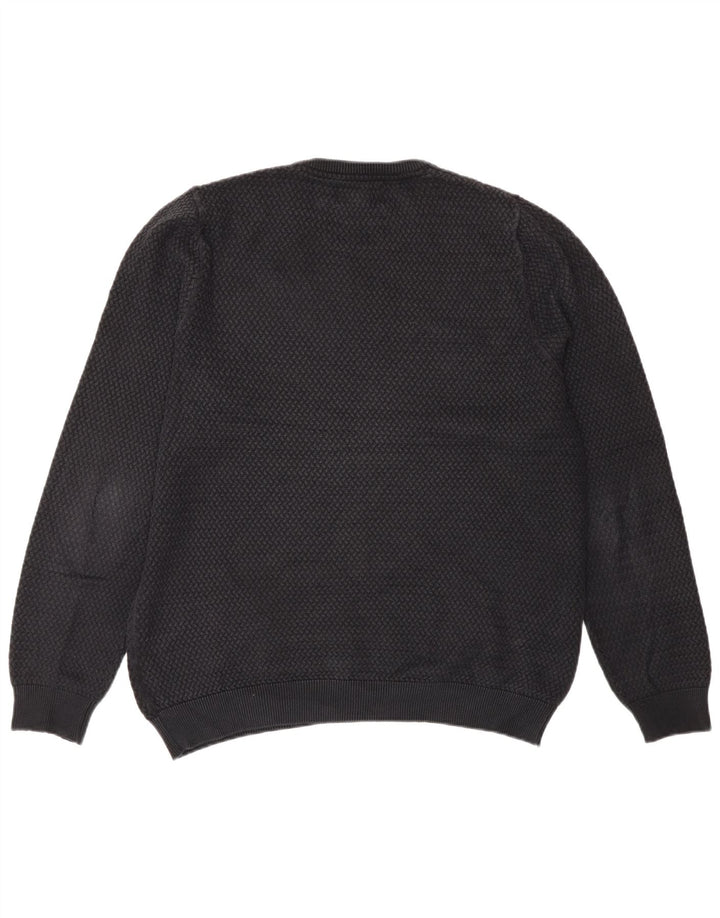 Ανδρικό πουλόβερ Marks & Spencer Regular Fit Crew Neck Jumper Μεγάλο Μαύρο