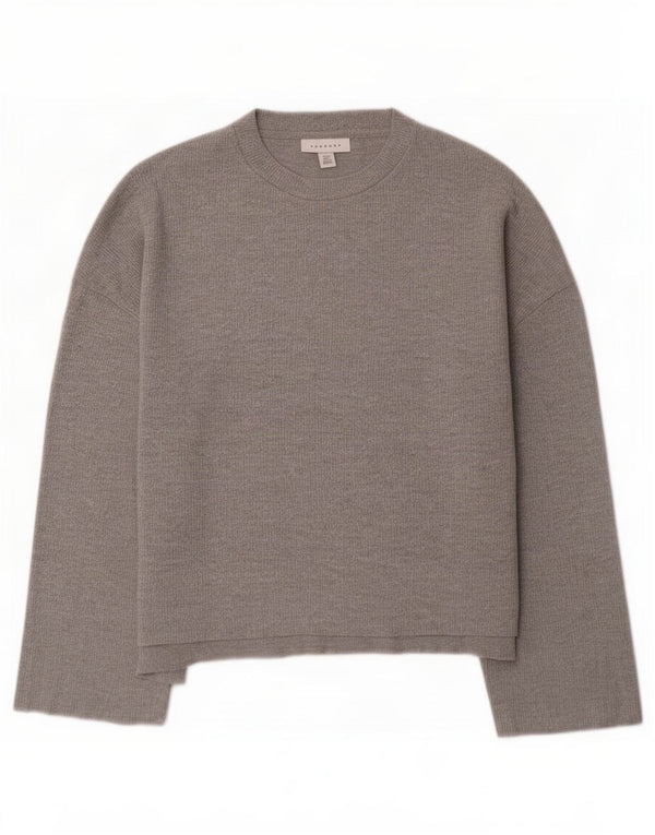 Topshop Γυναικείο Oversized Top 3/4 μανίκι UK 10 Small Grey
