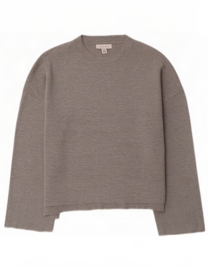Topshop Γυναικείο Oversized Top 3/4 μανίκι UK 10 Small Grey