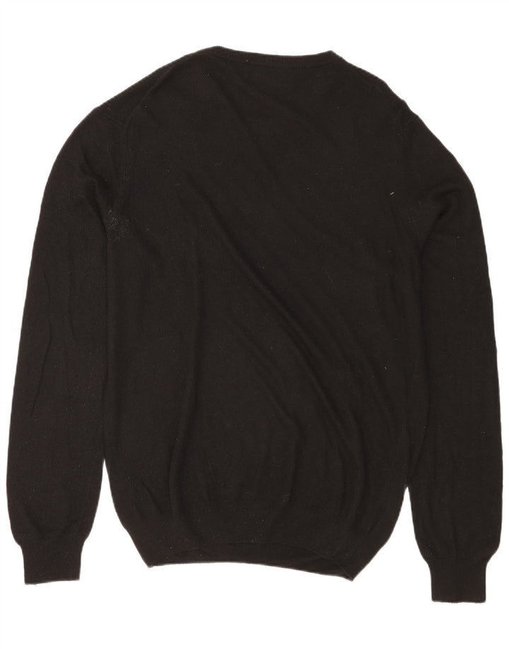 TRUSSARDI Ανδρικό πουλόβερ με λαιμόκαυστο, μεγάλο μαύρο πολυαμίδιο
