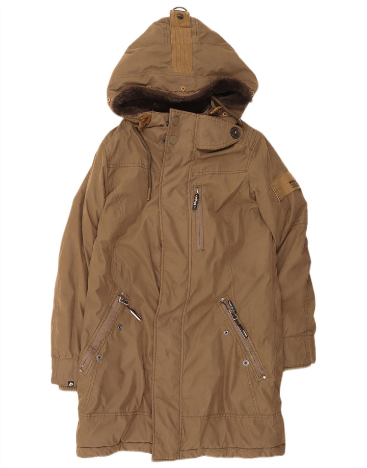 KHUJO Ανδρικό μπουφάν Parka με κουκούλα UK 36 Small Brown Polyester