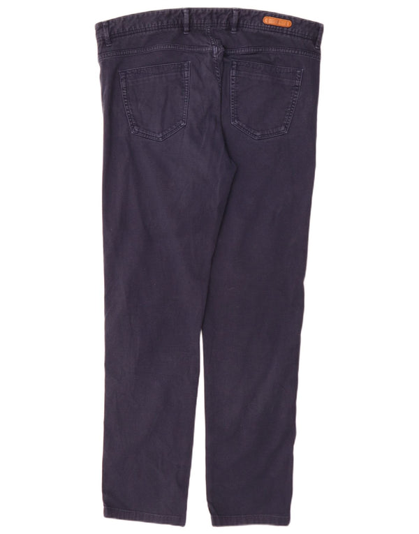 Ανδρικό Massimo Dutti Slim Fit Casual Παντελόνι EU 44 Large W34 L32 Navy Blue