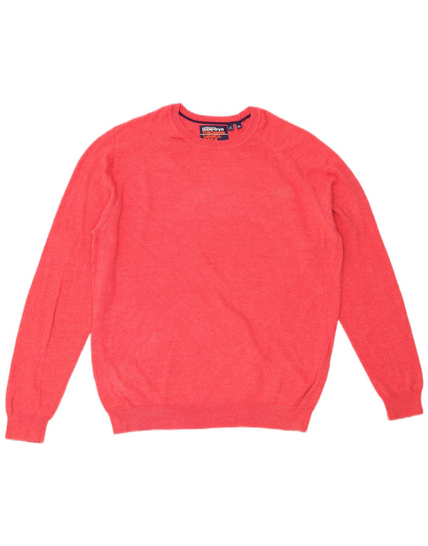 Ανδρικό πουλόβερ SUPERDRY Crew Neck Jumper XL Κόκκινο βαμβακερό