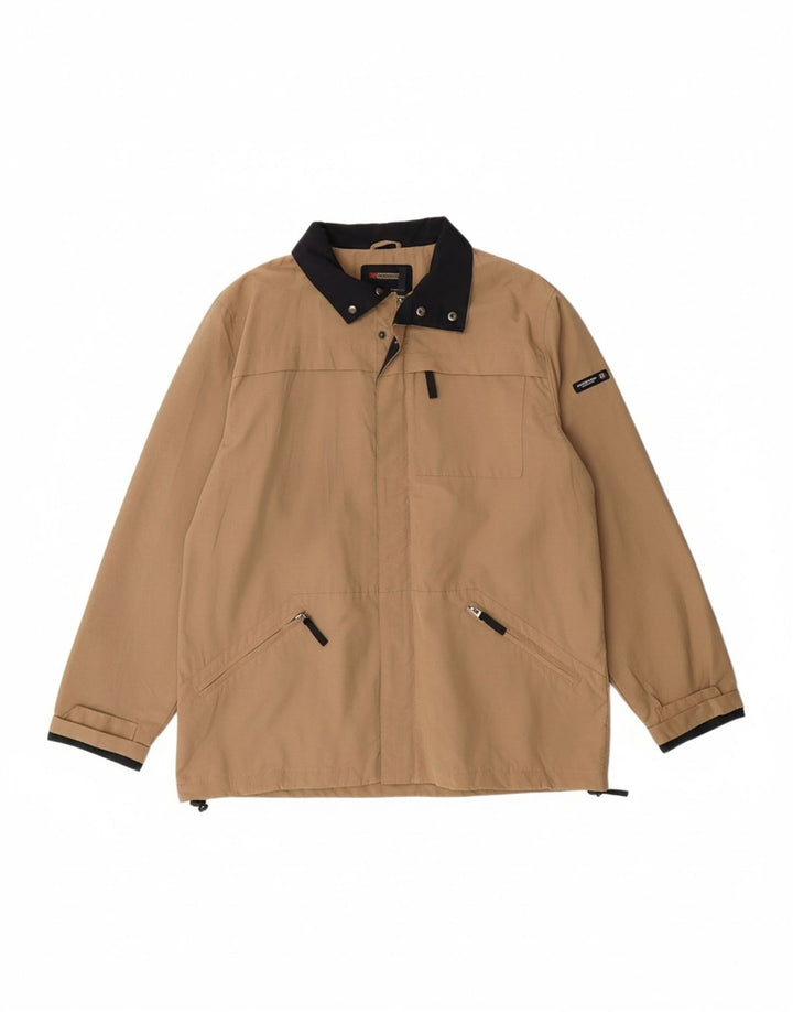 WAMPUM Mens Windbreaker Jacket UK 38 Medium Beige Polyamide