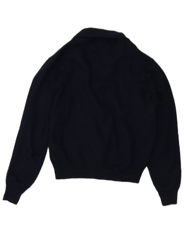 MARKS & SPENCER Γυναικείο πουλόβερ Crop Cardigan UK 18 XL Navy Blue Acrylic