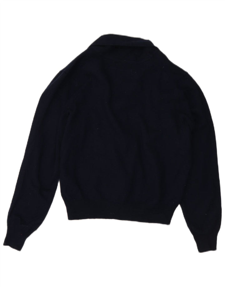 MARKS & SPENCER Γυναικείο πουλόβερ Crop Cardigan UK 18 XL Navy Blue Acrylic