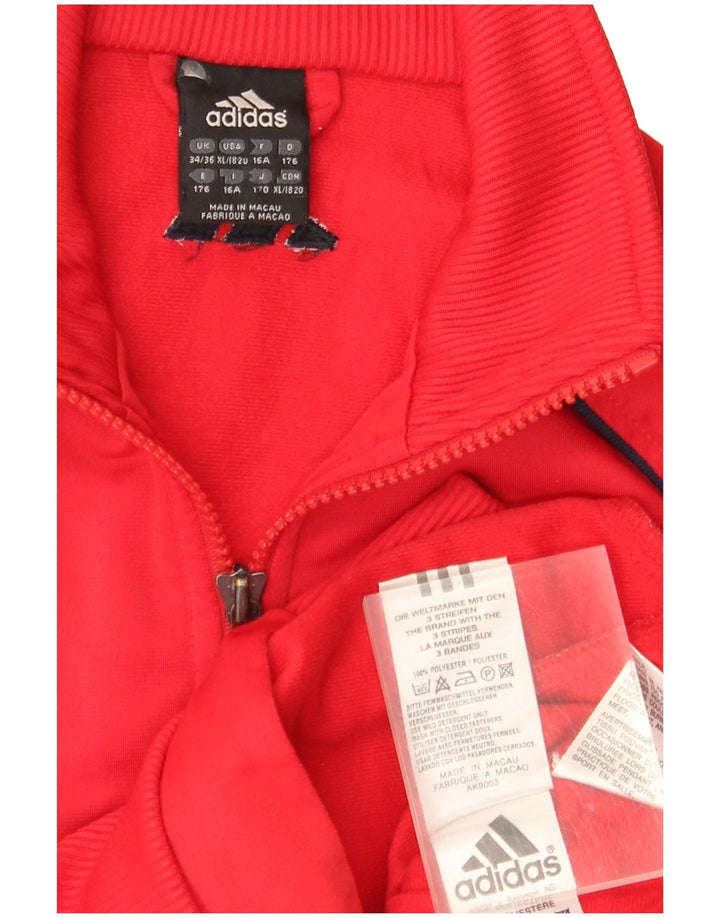 Adidas Boys αθλητική φόρμα Top Jacket 15-16 Years Red Polyester