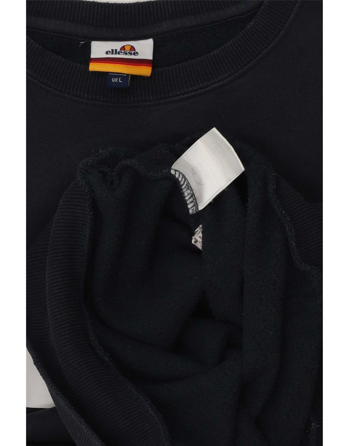 Ανδρικό γραφικό φούτερ Ellesse Jumper Large Navy Blue από βαμβάκι