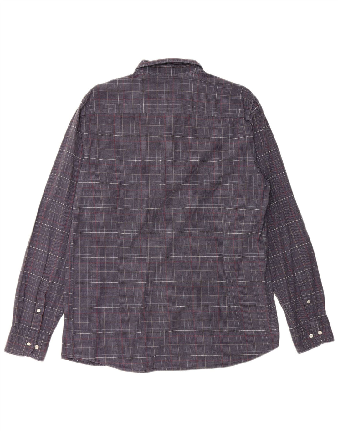 MASSIMO DUTTI Ανδρικό πουκάμισο XL Navy Blue Houndstooth Βαμβακερό