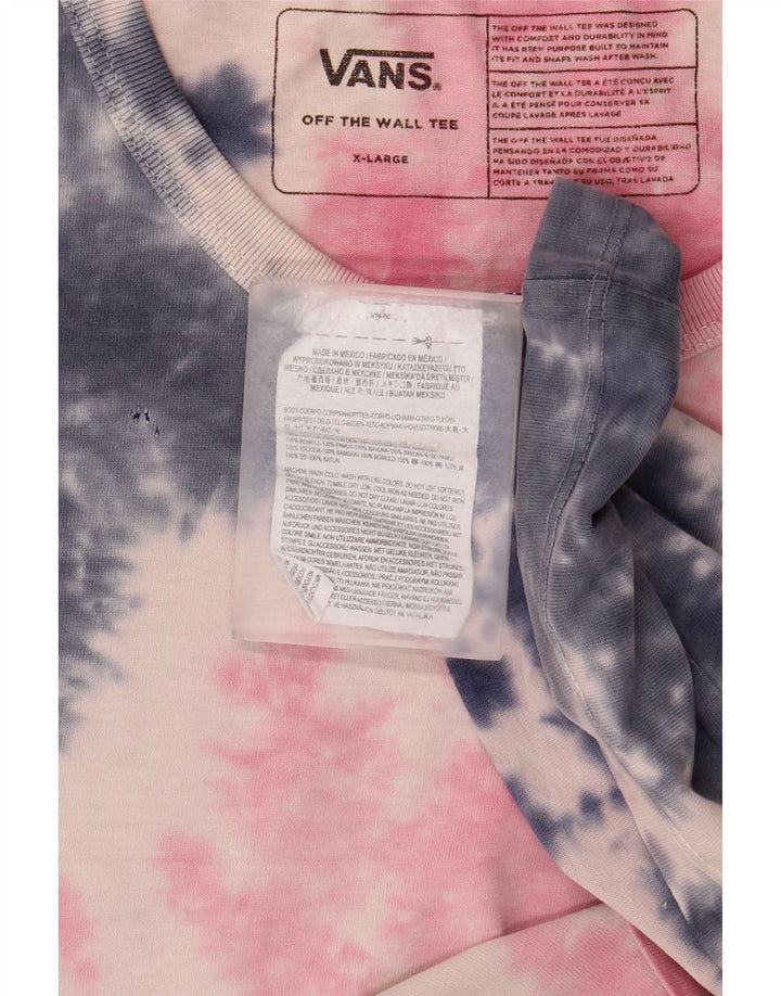 VANS Ανδρικό T-Shirt Top XL Pink Tie Dye Cotton