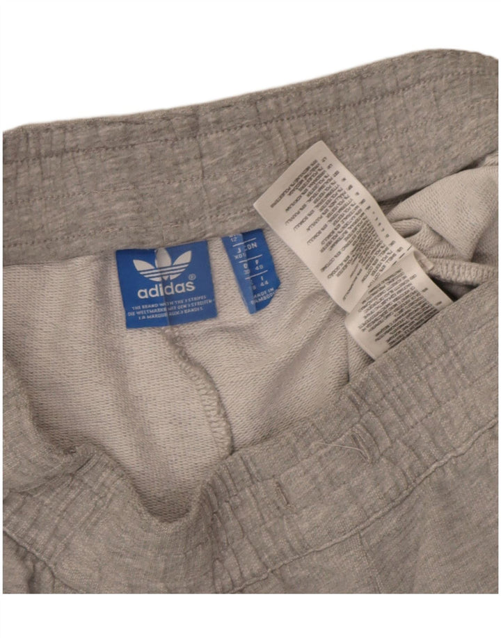 Γυναικείο αθλητικό σορτς Adidas UK 12 μεσαίο γκρι βαμβακερό