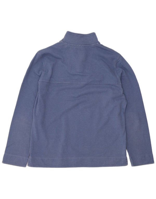 Crew Clothing Mens Zip Neck Sweatshirt Jumper XL Blue Cotton