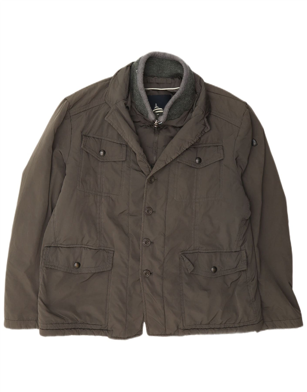 Marina Yachting Mens Utility Jacket UK 40 Large Grey Polyester