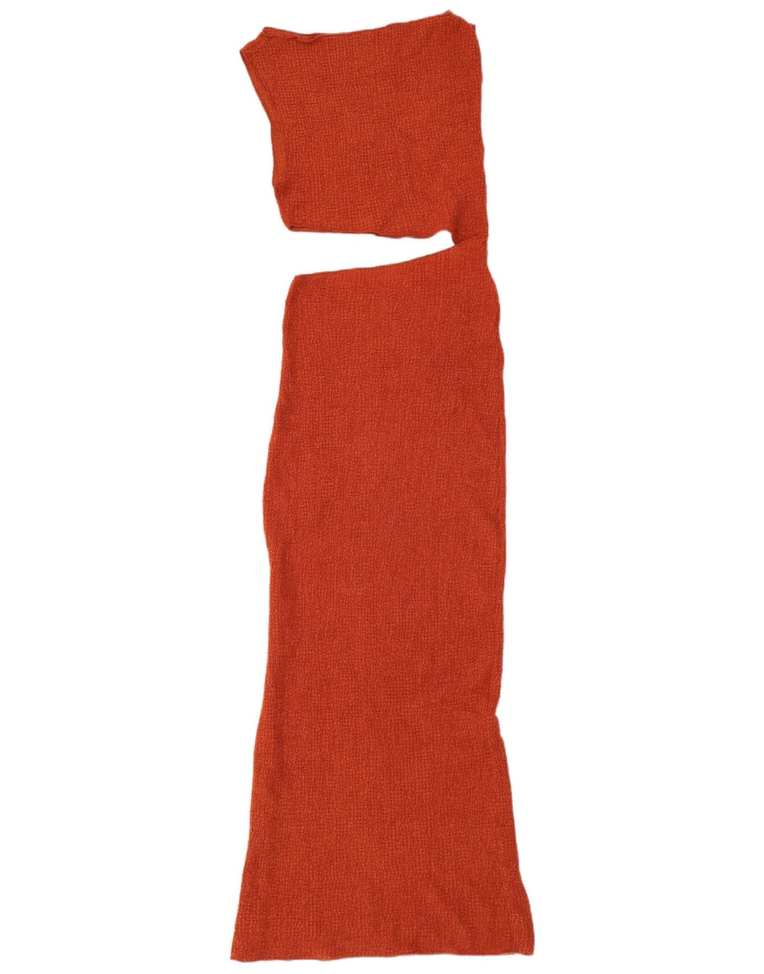 Zara Womens Cut Out Maxi Bodycon Φόρεμα Μεσαίο Καφέ Πολυεστέρας