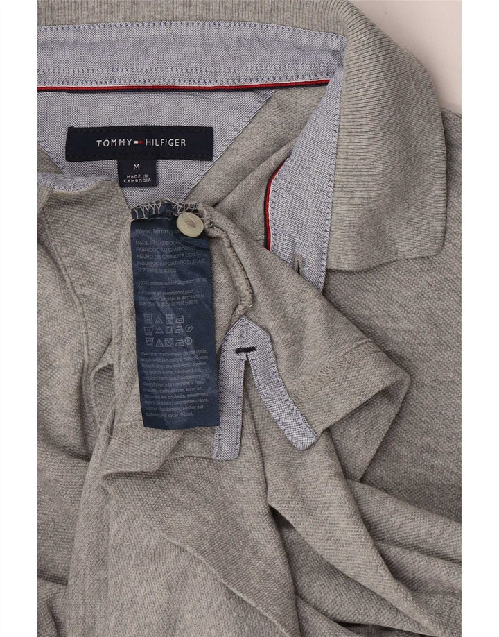 Ανδρικό πουκάμισο πόλο Tommy Hilfiger, Βαμβακερό μεσαίο γκρι