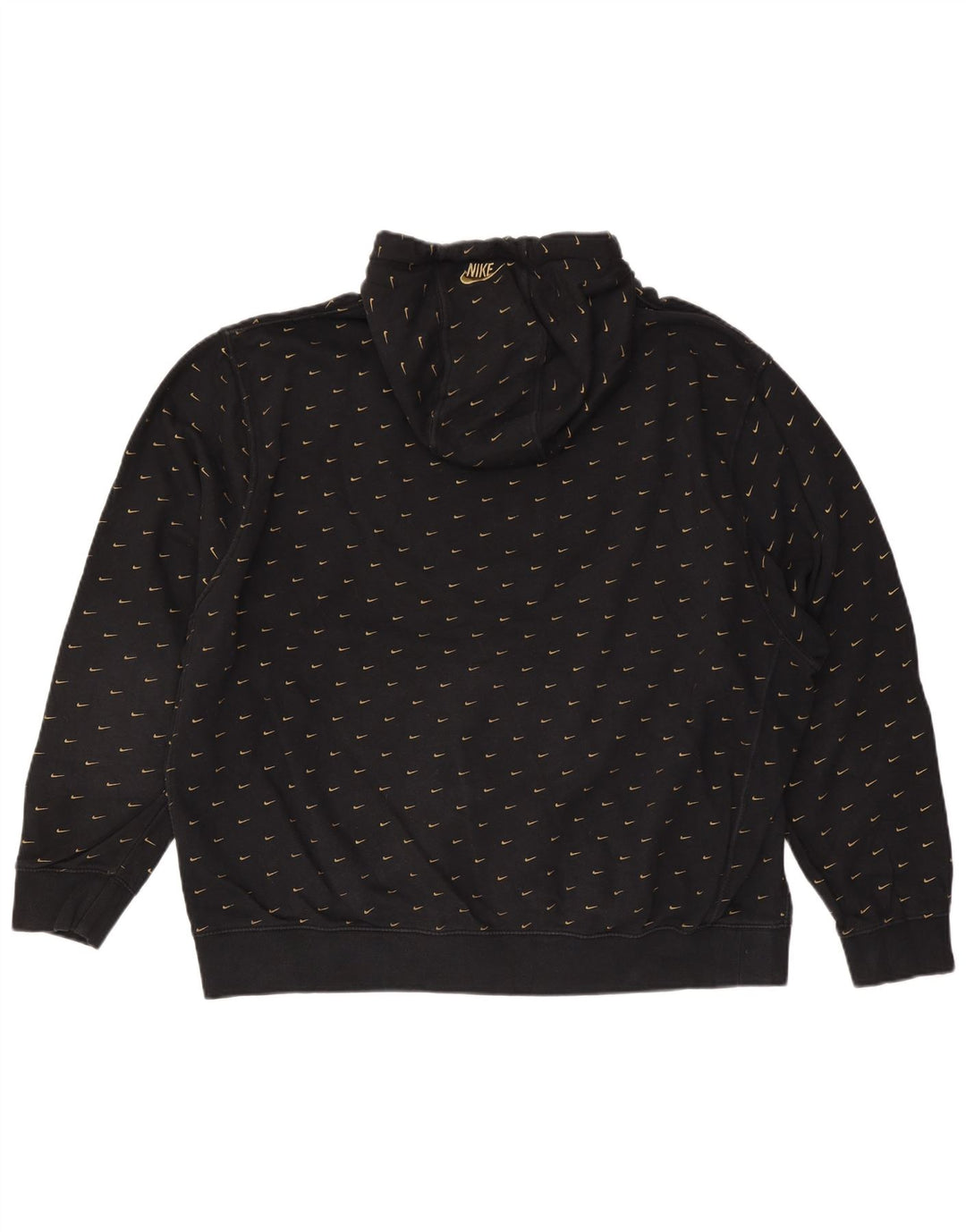 Ανδρικό γραφικό κουκούλα NIKE 2XL, μαύρο βαμβακερό