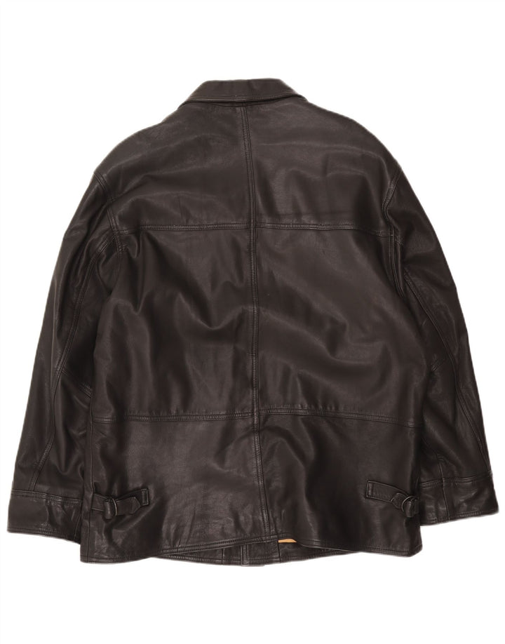 Vintage Ανδρικό Δερμάτινο Μπουφάν UK 38 Medium Black Leather