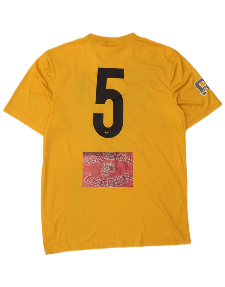 Ανδρικό γραφικό μπλουζάκι Nike Dri Fit Τοπ μεσαίου κίτρινου χρώματος πολυεστέρας