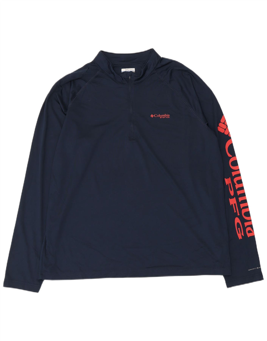 Ανδρική φόρμα φόρμας Columbia Omni-Shade Graphic Pullover Top XL Navy Blue