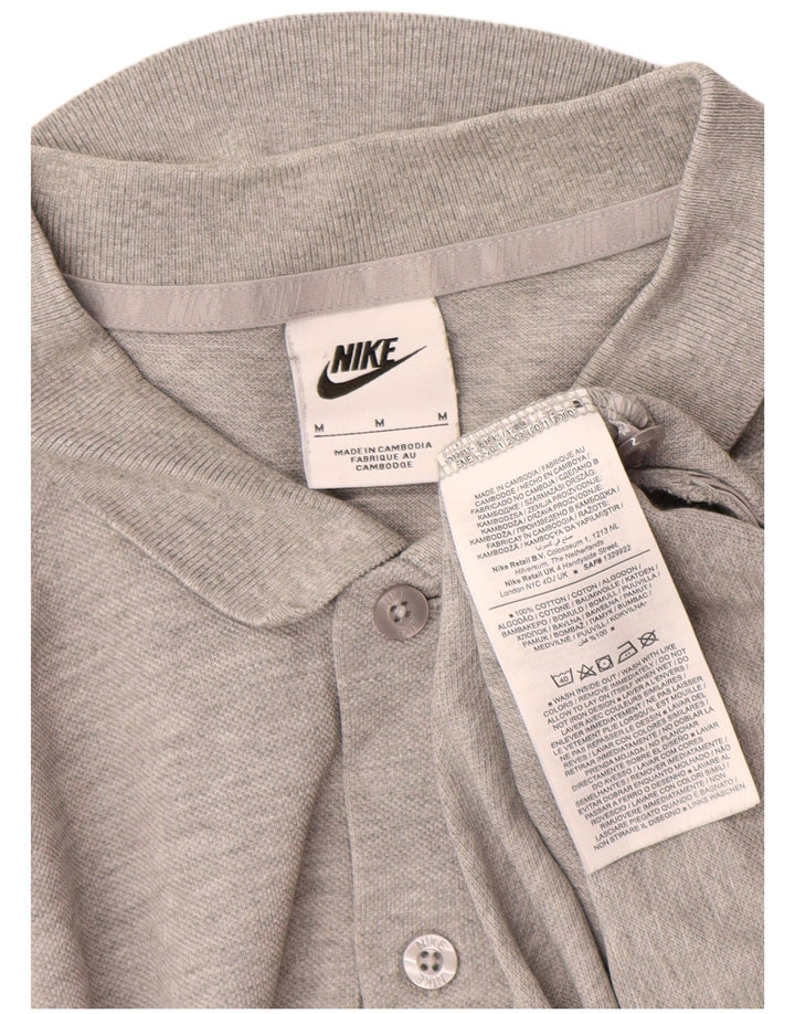 Ανδρικό μπλουζάκι πόλο Nike, βαμβακερό σε μεσαίο γκρι χρώμα