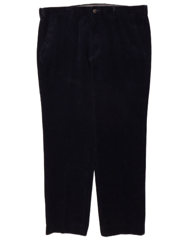 Ανδρικό ίσιο κοτλέ παντελόνι Marks & Spencer W38 L31 Navy Blue Cotton