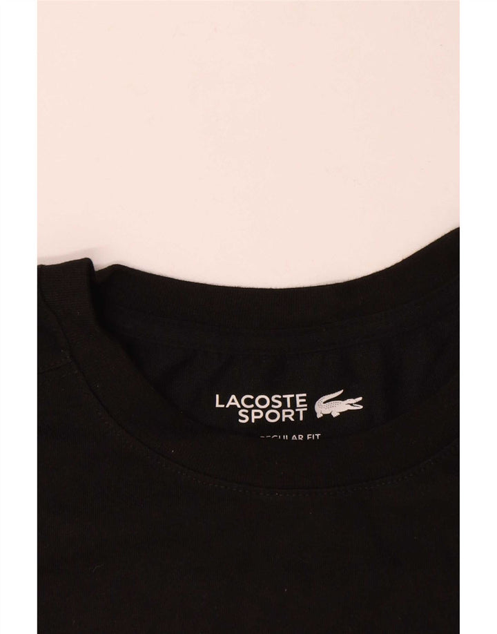 Lacoste Ανδρικό T-Shirt Regular Fit Top μεγάλο μαύρο βαμβακερό
