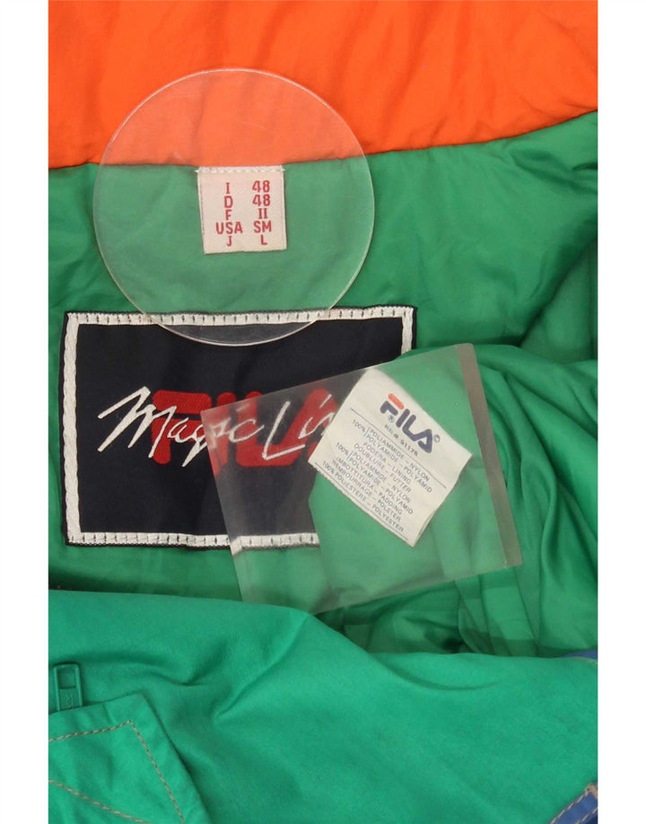 Fila Mens Magic Line Ski Jumpsuit IT 48 Medium Blue Colourblock Polyamide
