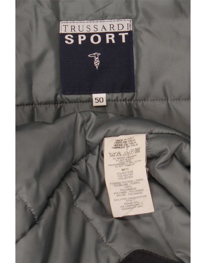 Ανδρικό παλτό Trussardi Windbreaker IT 50 Large Black Polyester