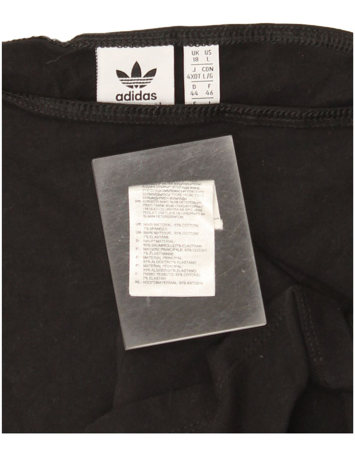 Γυναικείο φόρεμα ADIDAS Off Shoulder UK 18 XL Μαύρο βαμβακερό