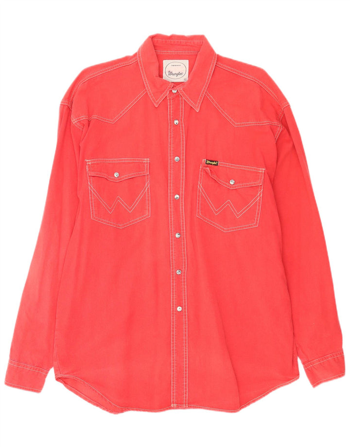 Ανδρικό τζιν πουκάμισο Wrangler XL κόκκινο βαμβακερό
