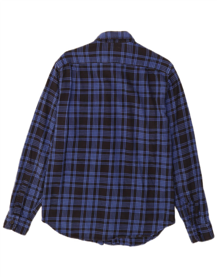 J. CREW Ανδρικό φανελένιο πουκάμισο Small Blue Check Cotton