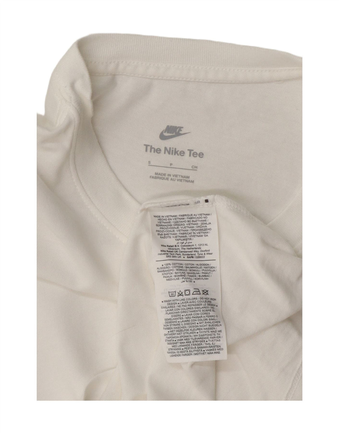 Γυναικείο T-Shirt Nike τοπ βρετανικό 10 μικρό λευκό βαμβακερό